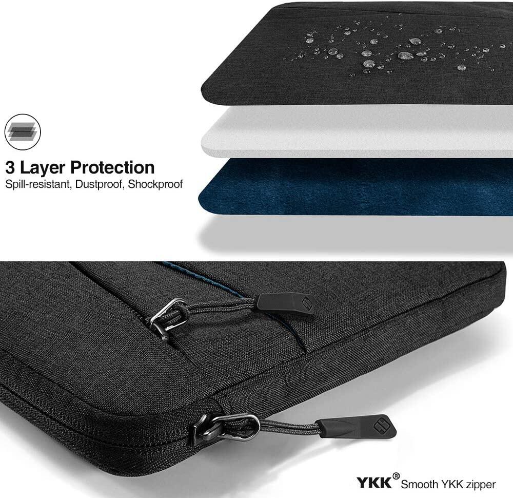 tomtoc 11 Inch Classic Tablet Case Sleeve Bag - Black
