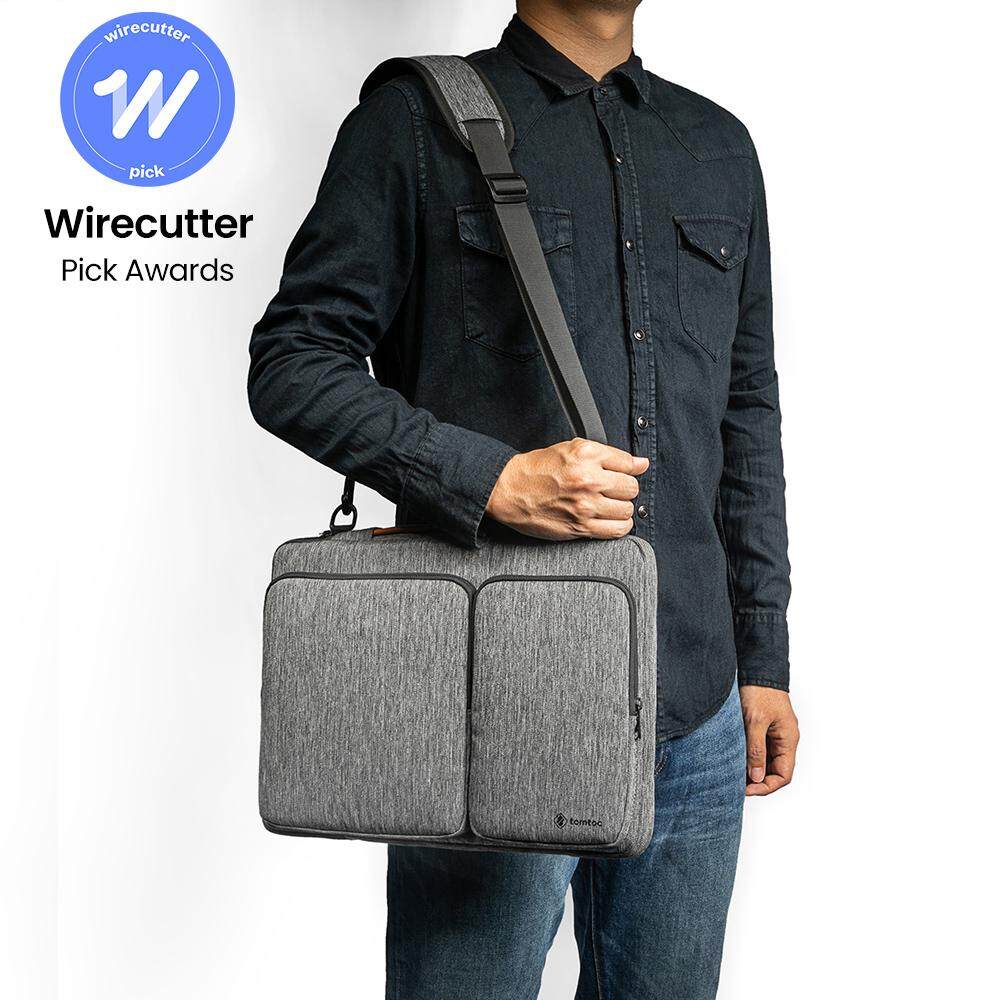 tomtoc 16 Inch Versatile Laptop Messenger Bag - Gray