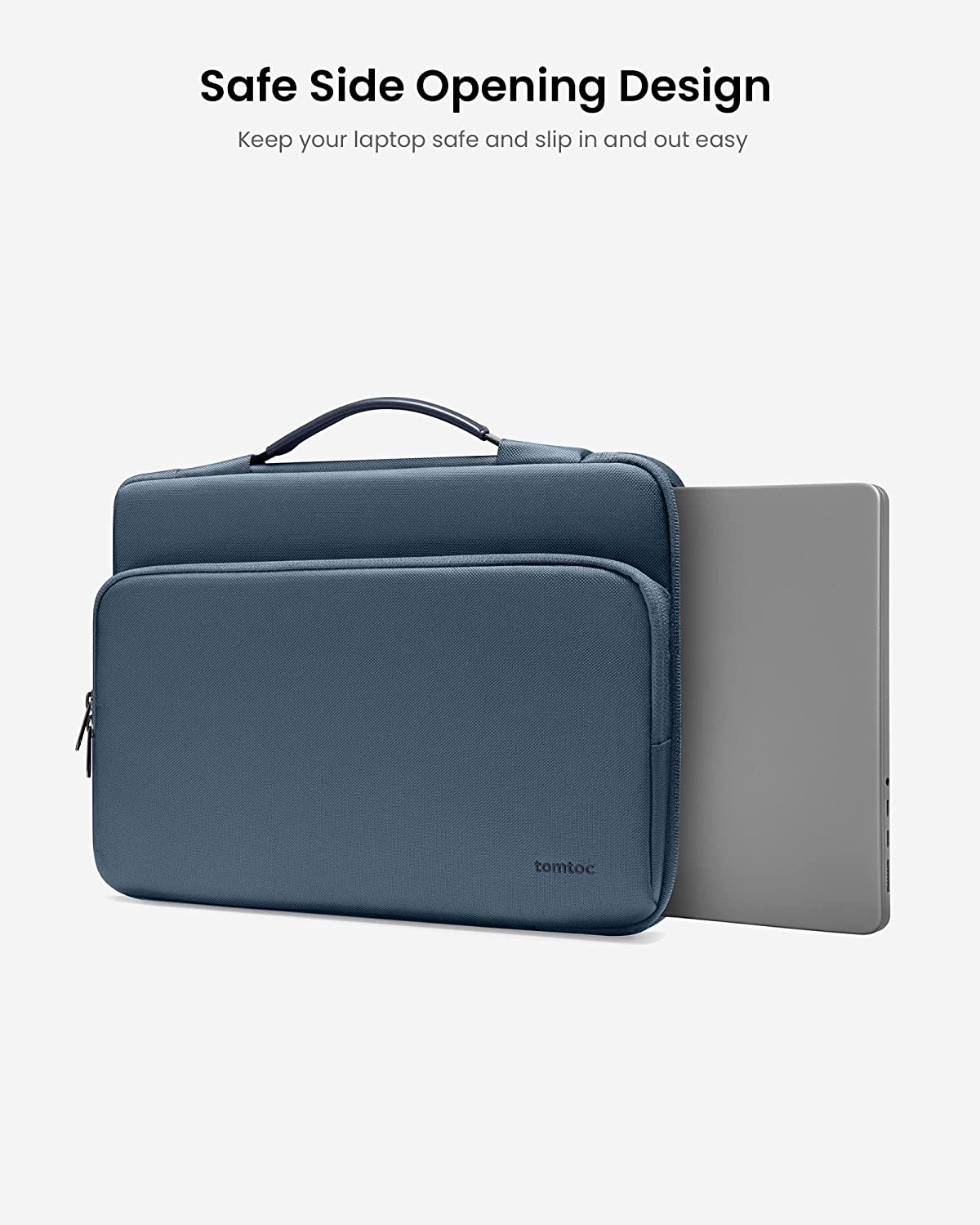tomtoc 13 Inch Versatile 360 Protective Laptop Briefcase - Dark Blue