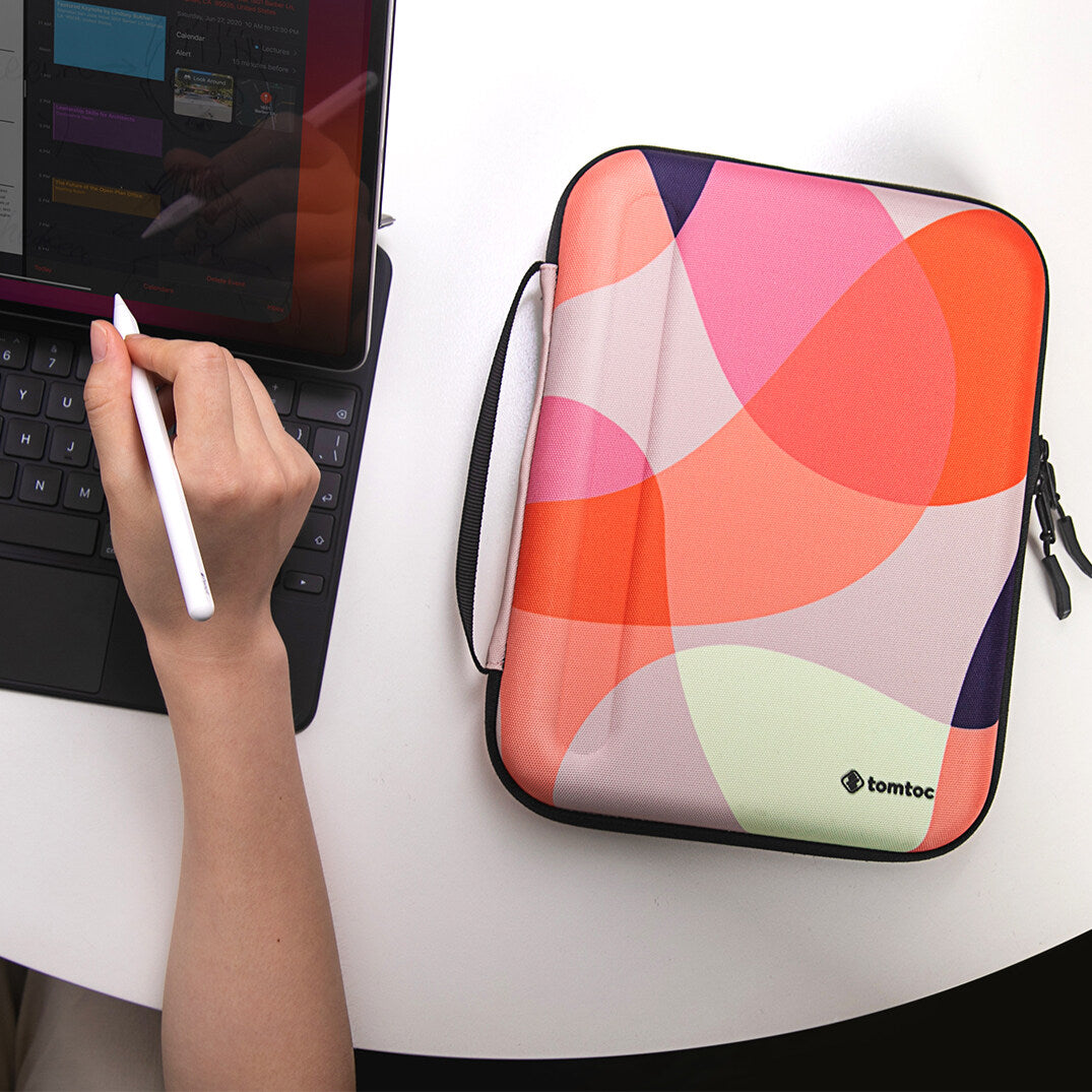 tomtoc 12.9 Inch Tablet Padfolio Eva Case - Mixed Orange