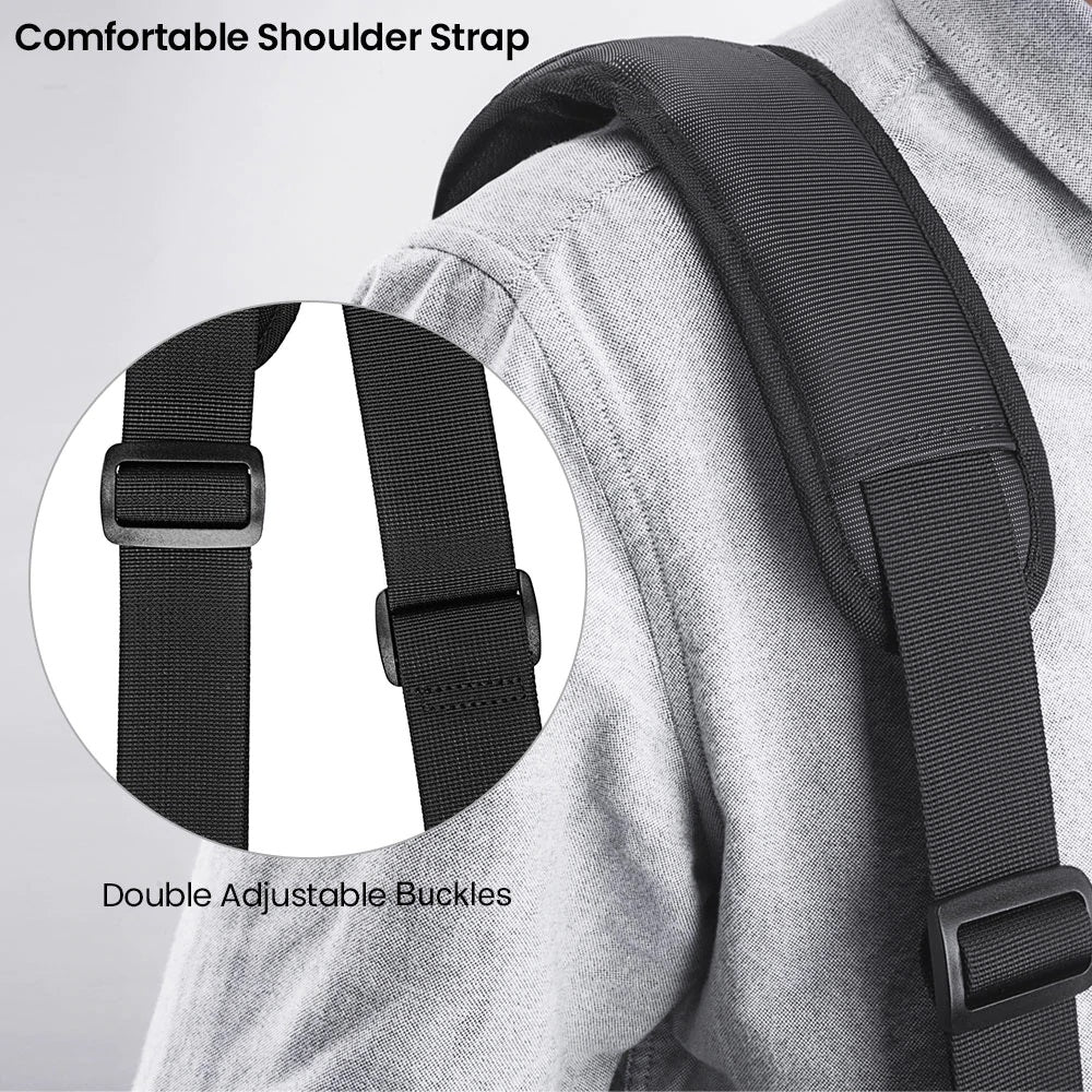 tomtoc 14 Inch Versatile Laptop Messenger Bag - Black