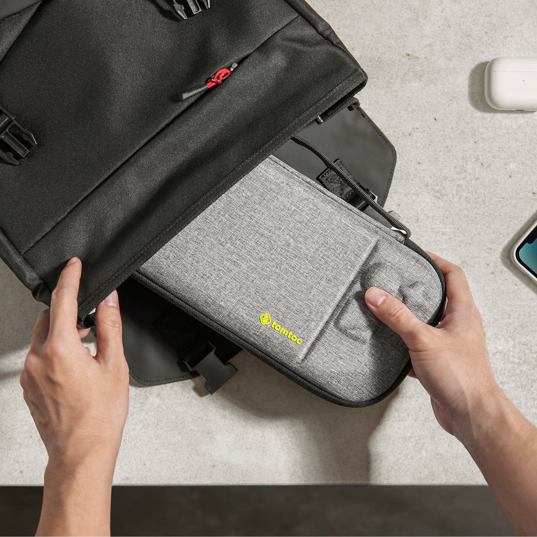 tomtoc Steam Deck Carrying Case / Protective Case / Hard Portable Travel Carrying Bag - Gray