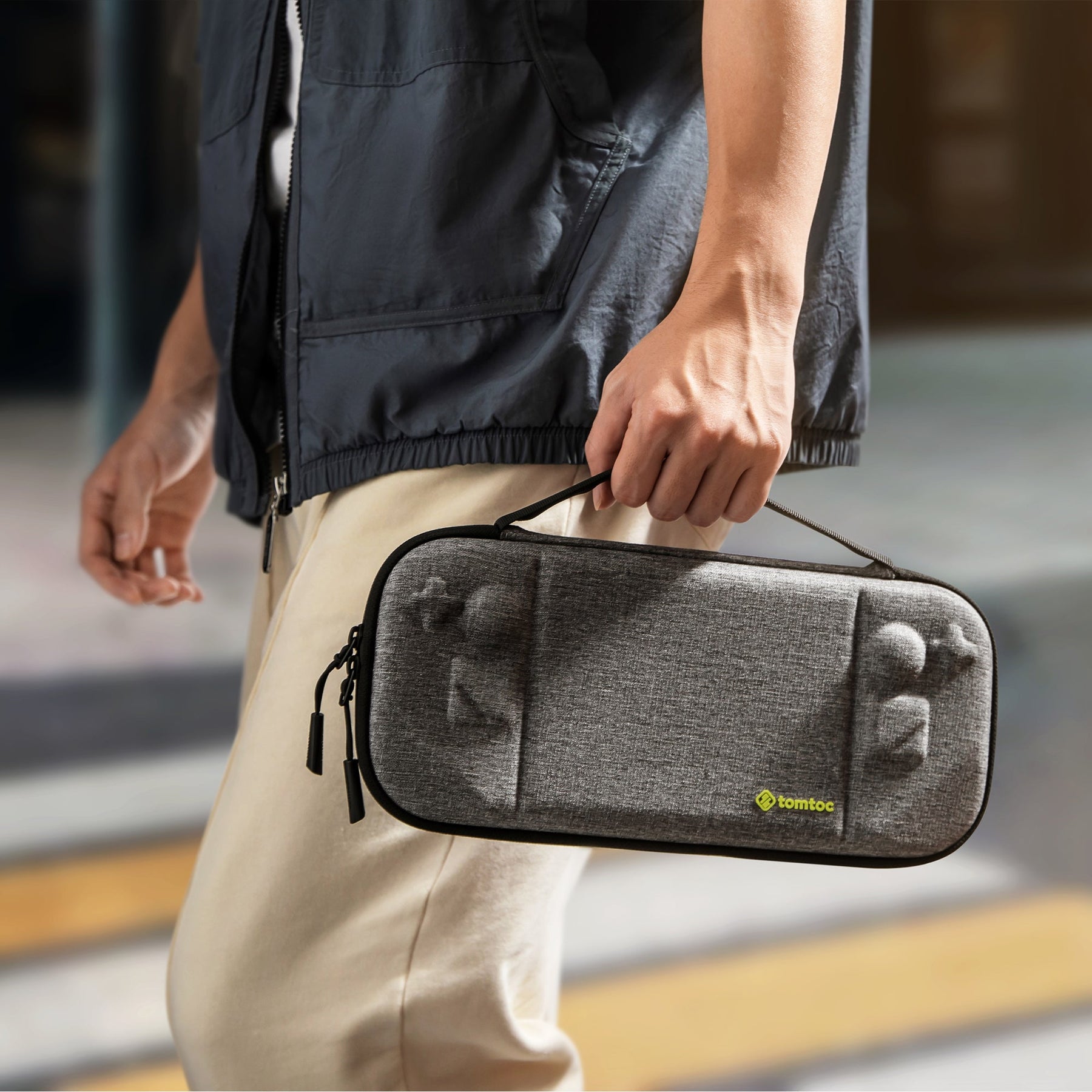 tomtoc Steam Deck Carrying Case / Protective Case / Hard Portable Travel Carrying Bag - Gray