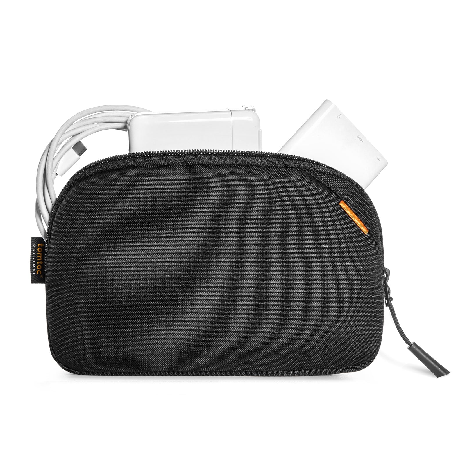 tomtoc Recycled Portable Water-Resistant Storage Bag - Electronic Organizer / Travel Organizer - Black
