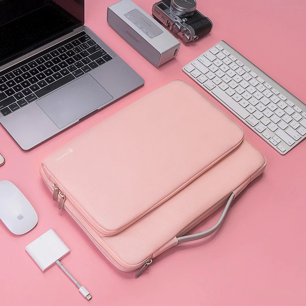 tomtoc 13 Inch Versatile 360 Protective Laptop Briefcase - Pink