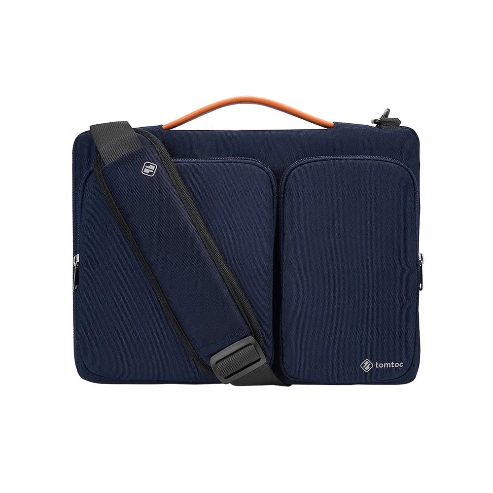tomtoc 14 Inch Versatile Laptop Messenger Bag Dark Blue