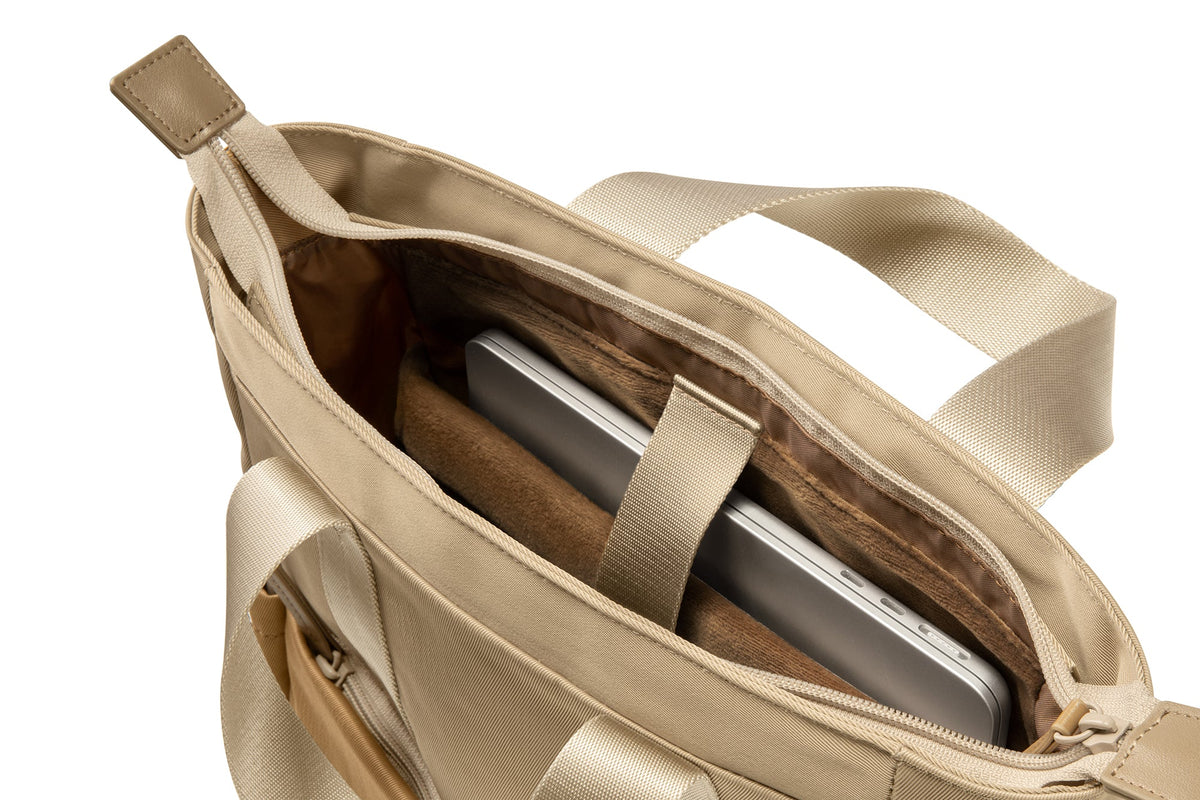 tomtoc 14 Inch Slash Geometric Laptop Backpack - Sand Brown