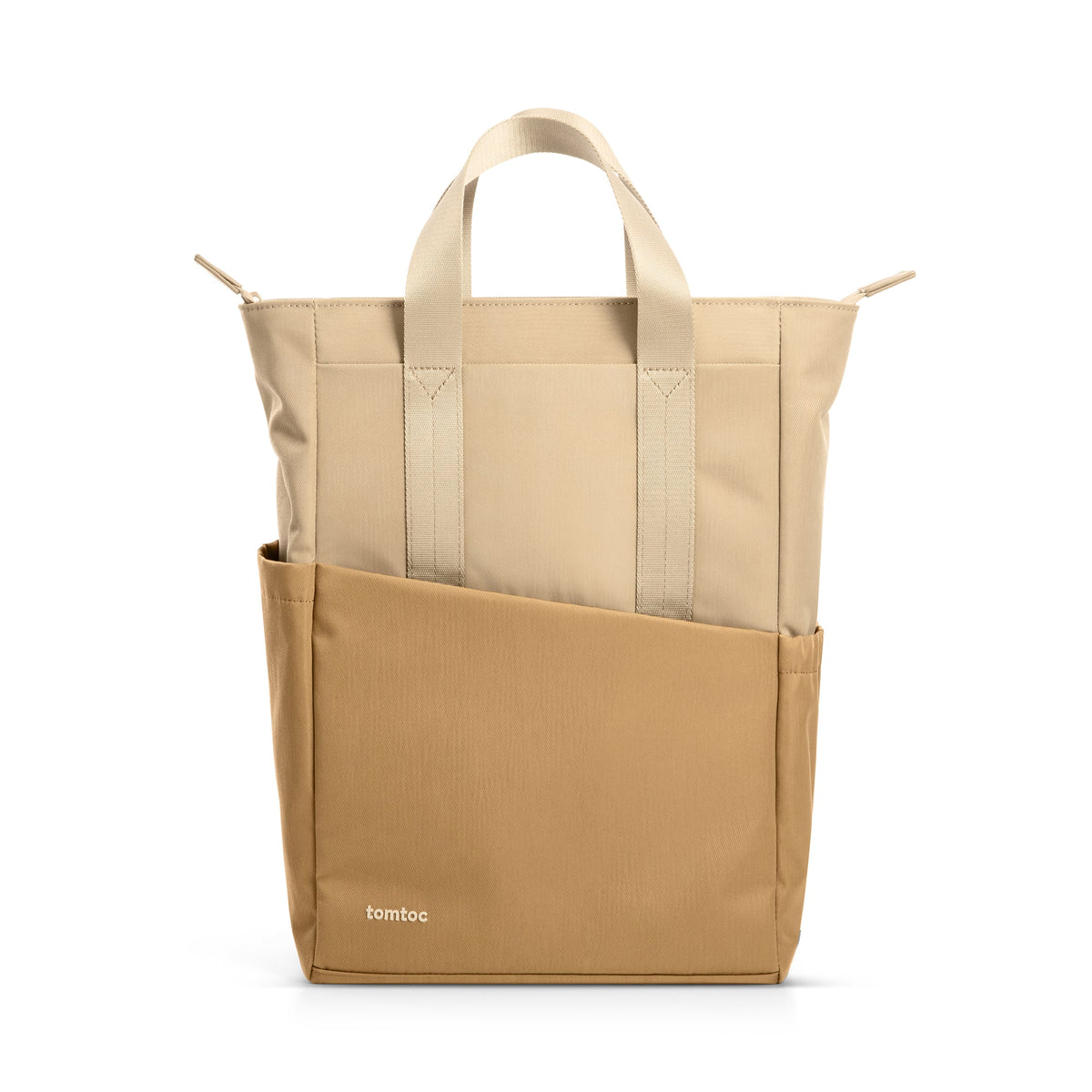 tomtoc 14 Inch Slash Geometric Laptop Backpack - Sand Brown