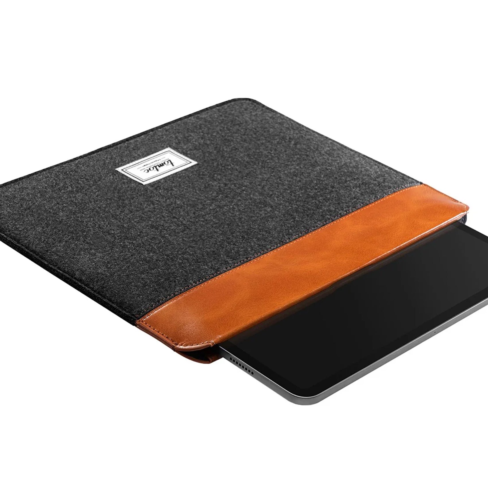 tomtoc 11 Inch Felt & PU Leather Tablet Sleeve - Gray