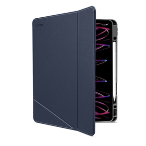 tomtoc 12.9 Inch Trifold Vertical Case - Dark Blue