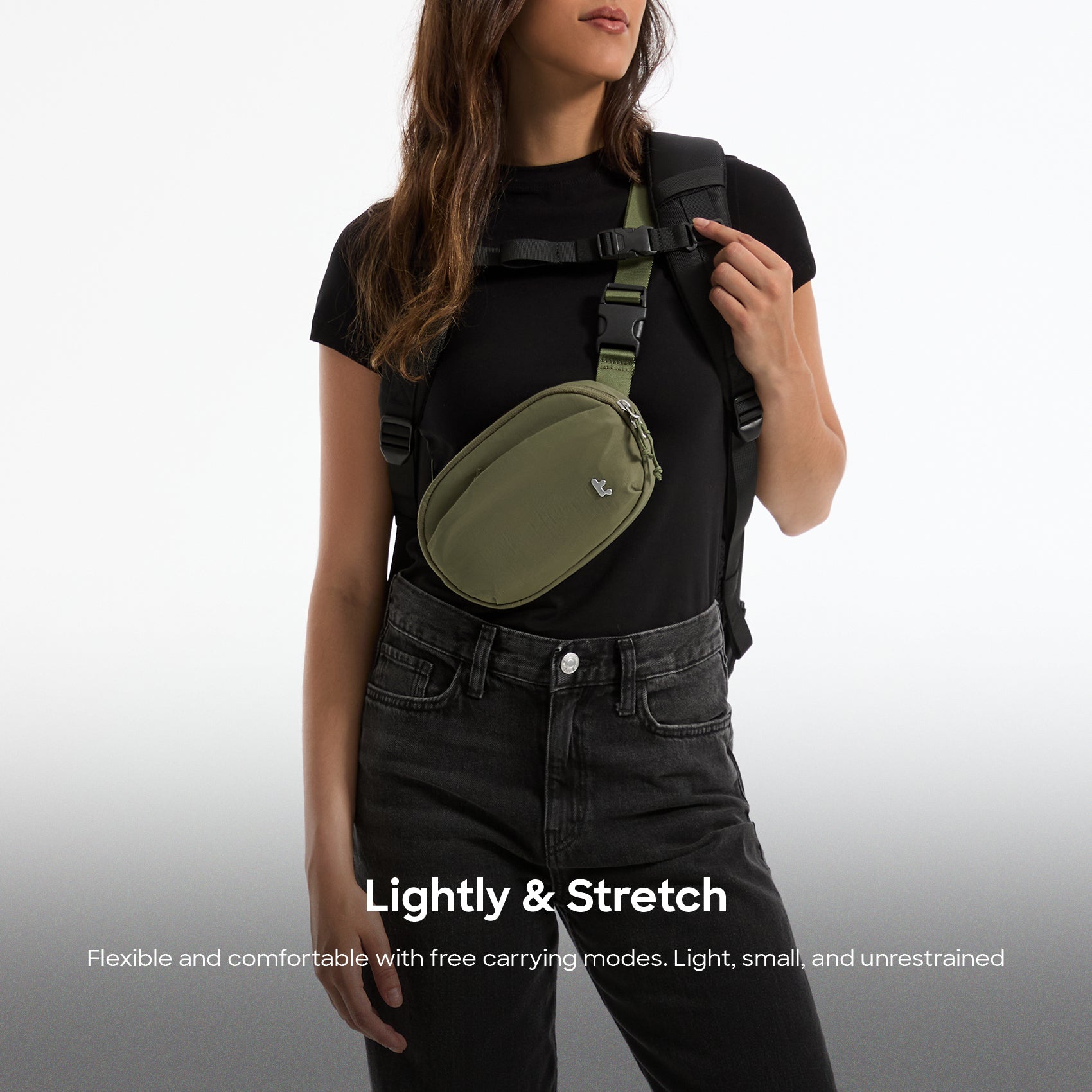 tomtoc T32 1.5L Slingbean Belt Bag / Crossbody Bag / Sling Bag / Waist Bag with RFID Blocking - Gray