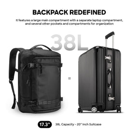 tomtoc T67 Travel Laptop Backpack 17.3 Inch Men Bag Water-Resistant MacBook Bag