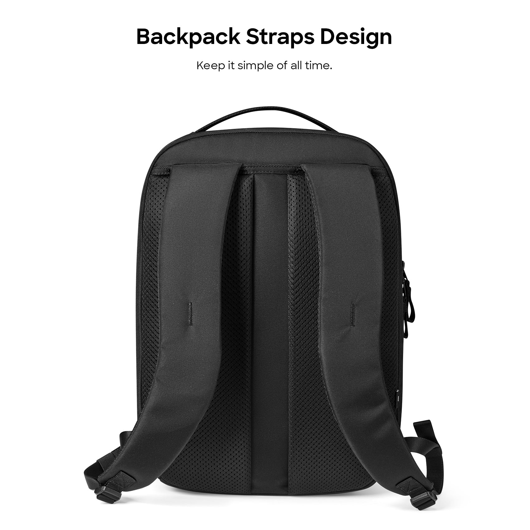 tomtoc T60 15.6 Inch Explorer Laptop Backpack - Black