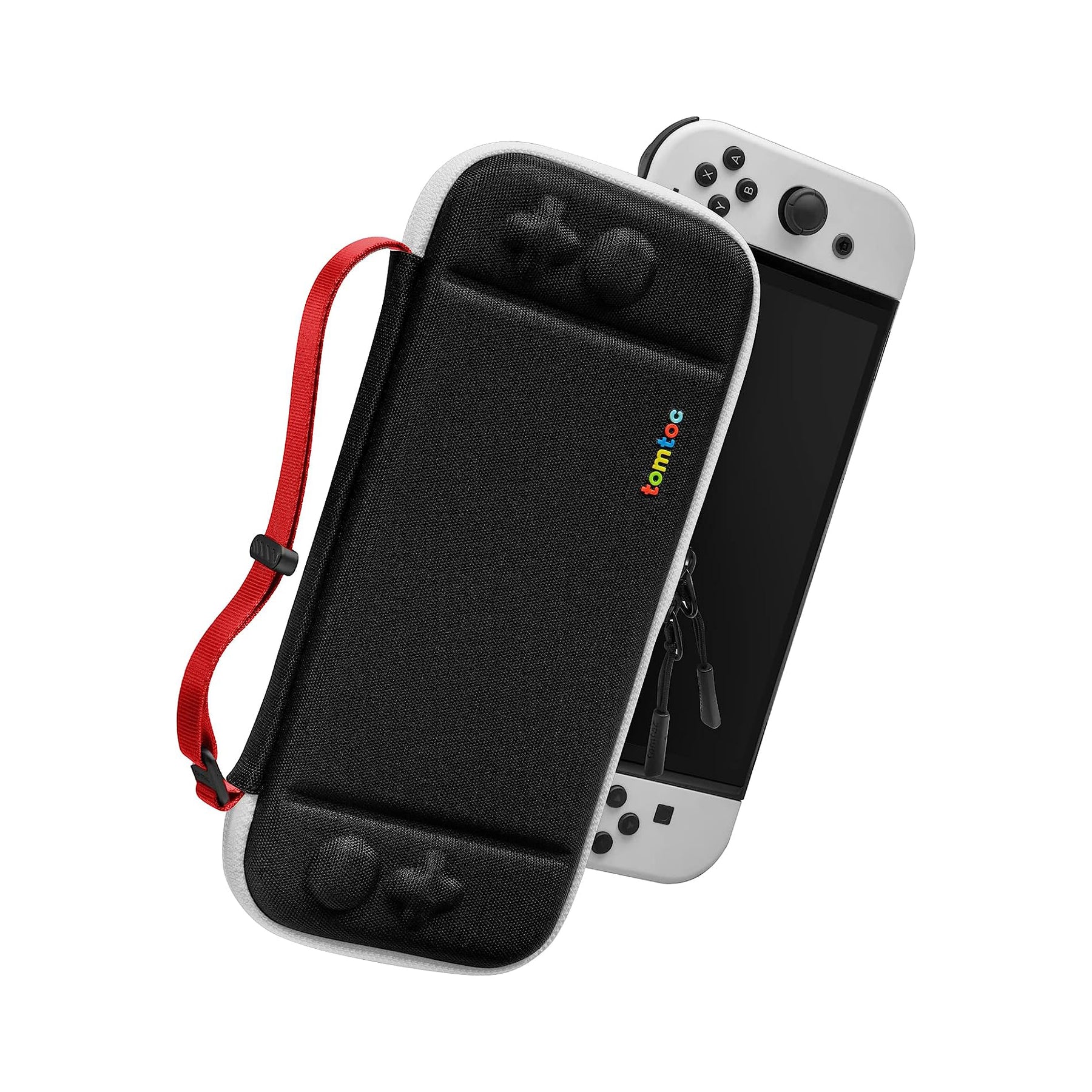 tomtoc Slim Protective Carrying Case with 10 Game Cartridges - Nintendo Switch & OLED Model - Magic Black