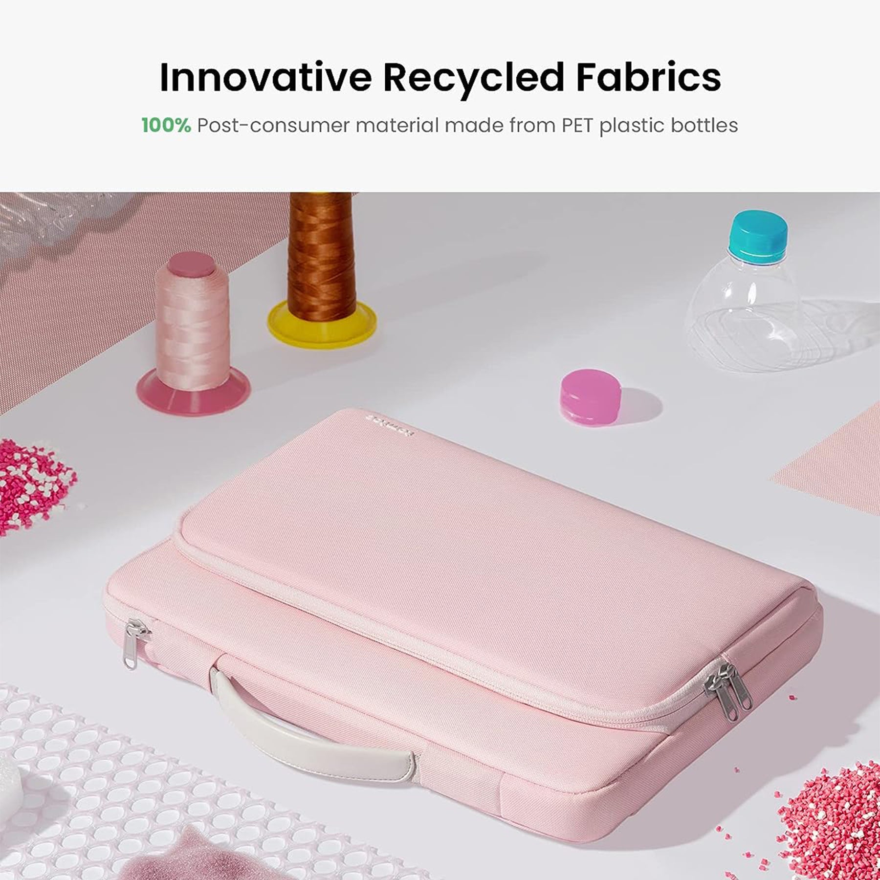 tomtoc 13 Inch Versatile 360 Protective Laptop Briefcase - Pink