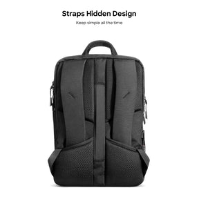 tomtoc 15.6 Inch Premium Urban Laptop Backpack - Black