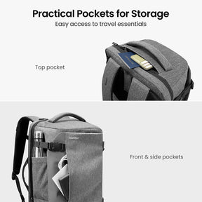 tomtoc 17 Inch Travel Laptop / Backpack Laptop - Gray