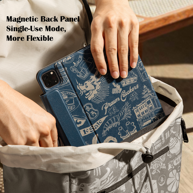 tomtoc OCHM 11 Inch Ultra Slim Lightweight Magnetic Case - Navy Blue