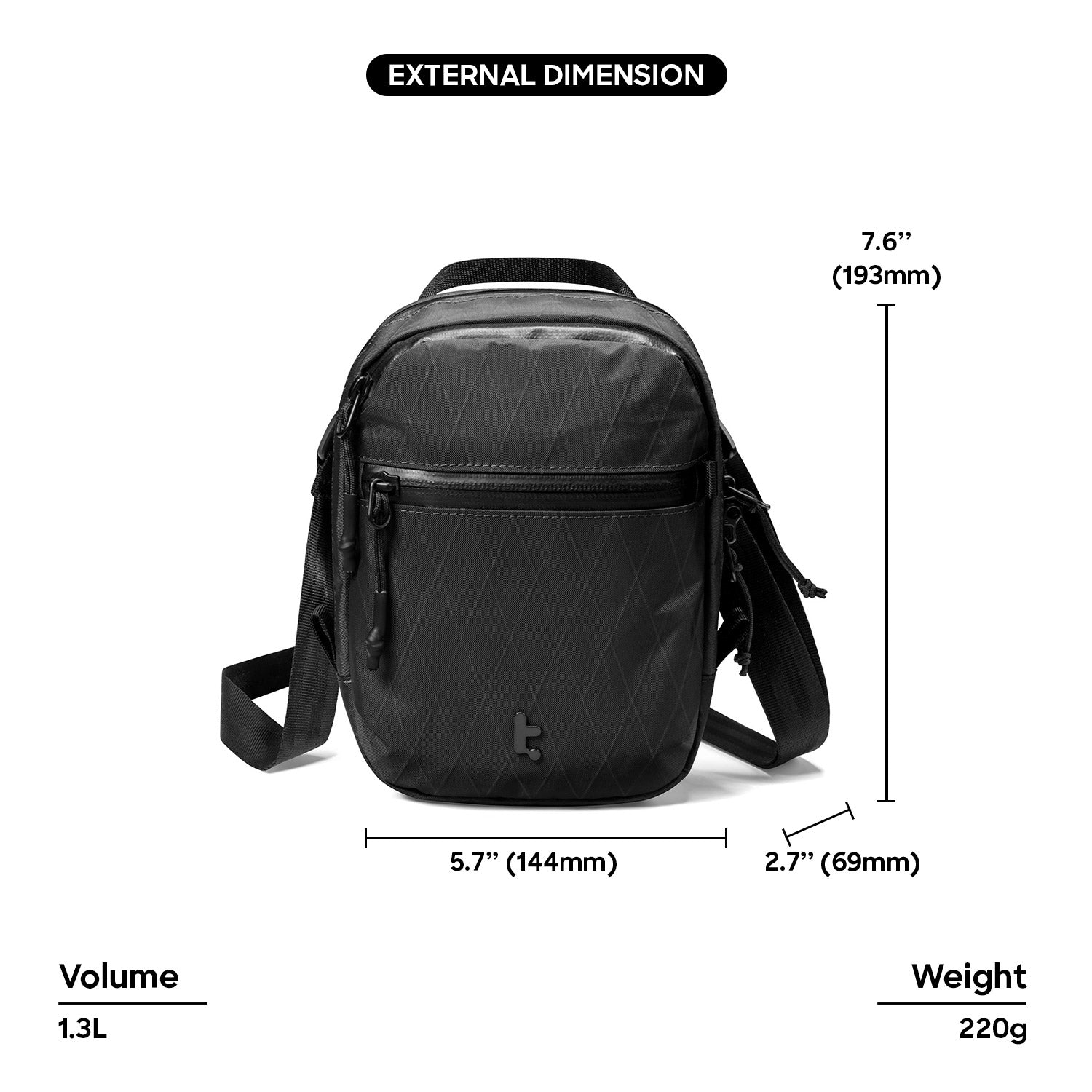 [New] tomtoc Aviator-T37 X-Pac Travel Crossbody Bag