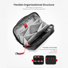 tomtoc Accessories Tech Pouch Water-Resistant Storage Bag - Black