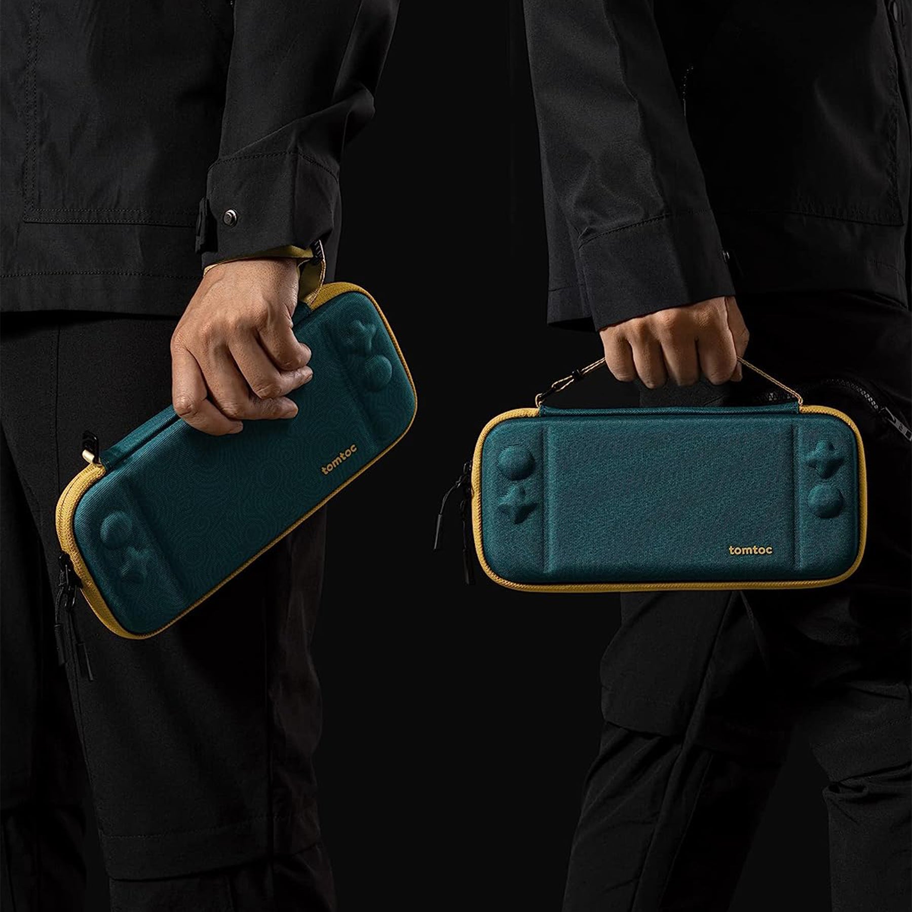 tomtoc Slim Protective Carrying Case with 10 Game Cartridges - Nintendo Switch & OLED Model - Turquoise