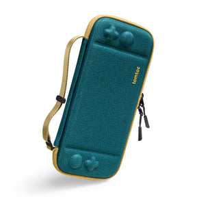 tomtoc Slim Protective Carrying Case with 10 Game Cartridges - Nintendo Switch & OLED Model - Turquoise