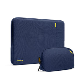 tomtoc 13 Inch Versatile 360 Protective Laptop Sleeve with Pouch - Navy Blue