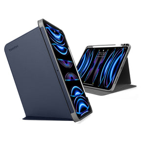 tomtoc 11 Inch Trifold Vertical Case - Dark Blue