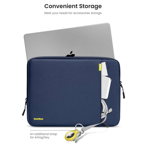 tomtoc 13 Inch Versatile 360 Protective Laptop Sleeve with Pouch - Navy Blue