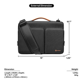 tomtoc 16 Inch Versatile Laptop Messenger Bag - Black