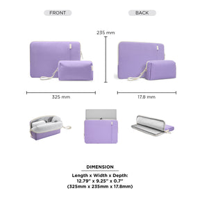 tomtoc 13 Inch Lady Laptop Sleeve with Organized Pouch - Violet