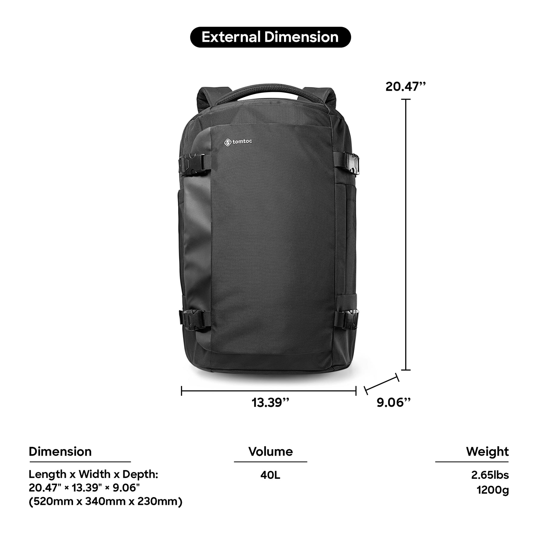tomtoc 17 Inch Travel Laptop / Backpack Laptop - Gray tomtoc 17 Inch Travel Laptop / Backpack Laptop - Gray