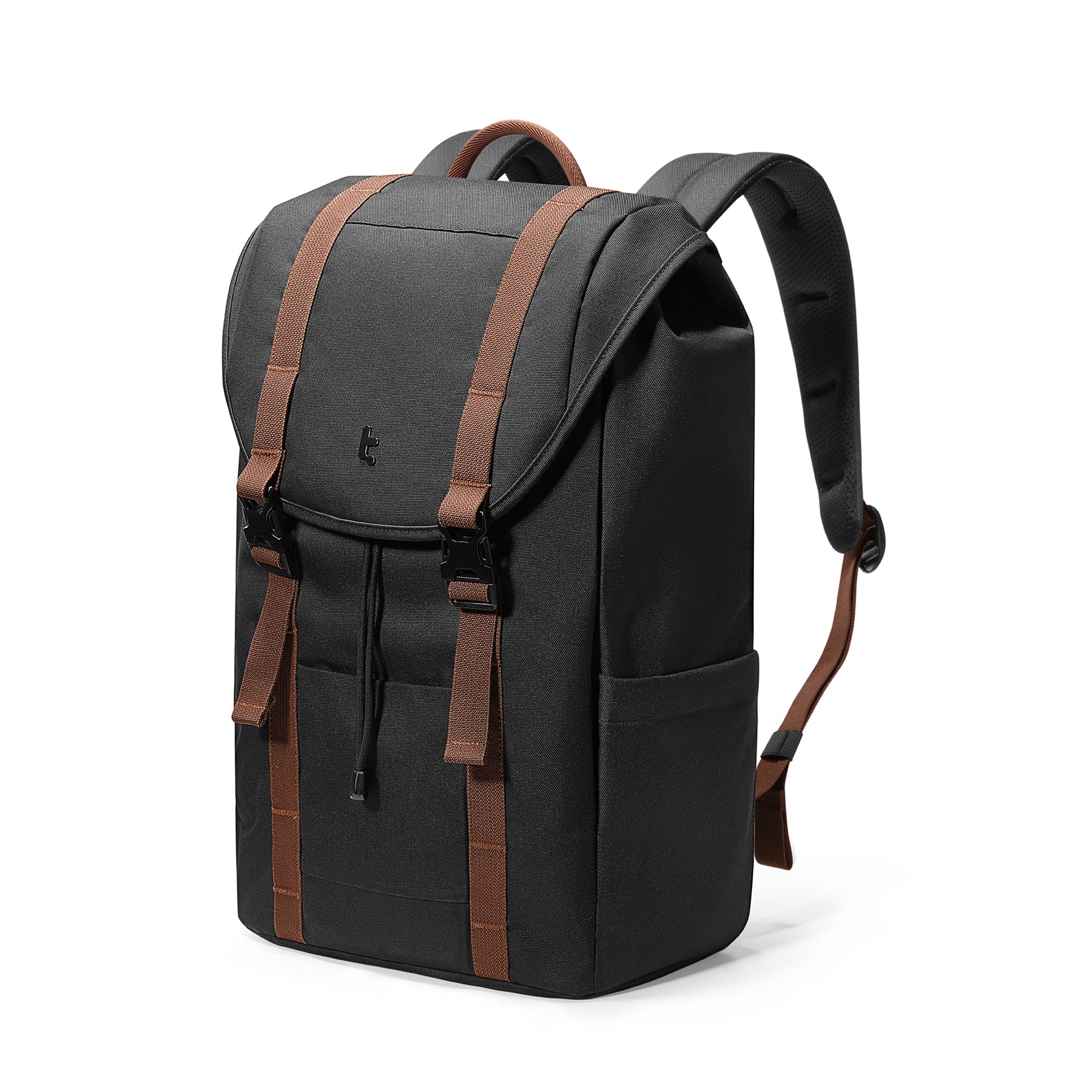 tomtoc 15.6 Inch VintPack Flap Laptop Backpack - Black