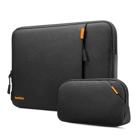 tomtoc 15 Inch Versatile 360 Protective MacBook Sleeve With Accessories Pouch - Black