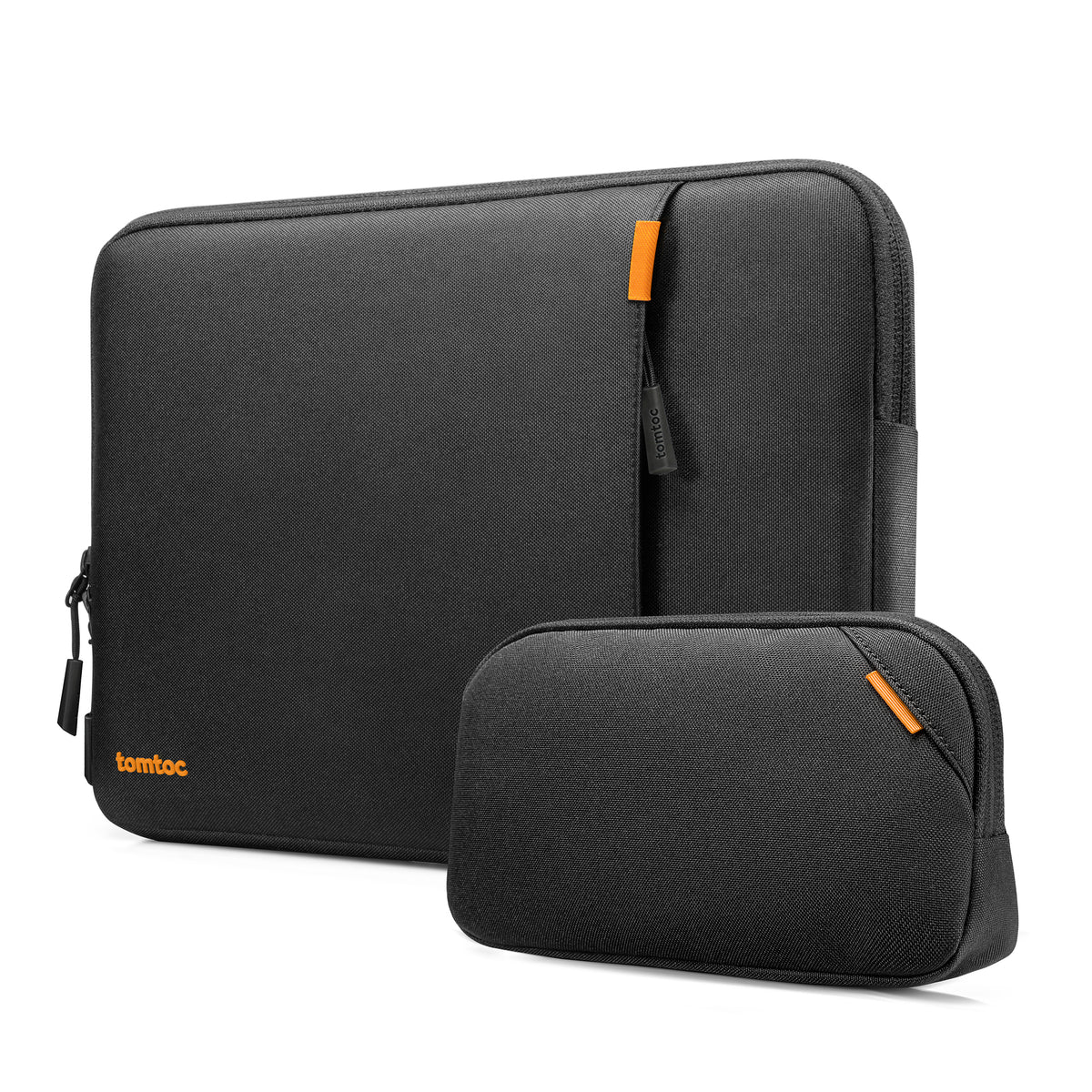 tomtoc 13 Inch Versatile 360 Protective Laptop Sleeve with Pouch - Black