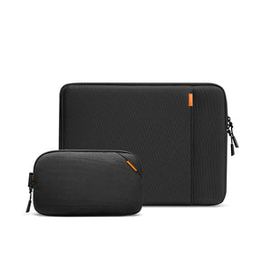 tomtoc 15 Inch Versatile 360 Protective MacBook Sleeve With Accessories Pouch - Black