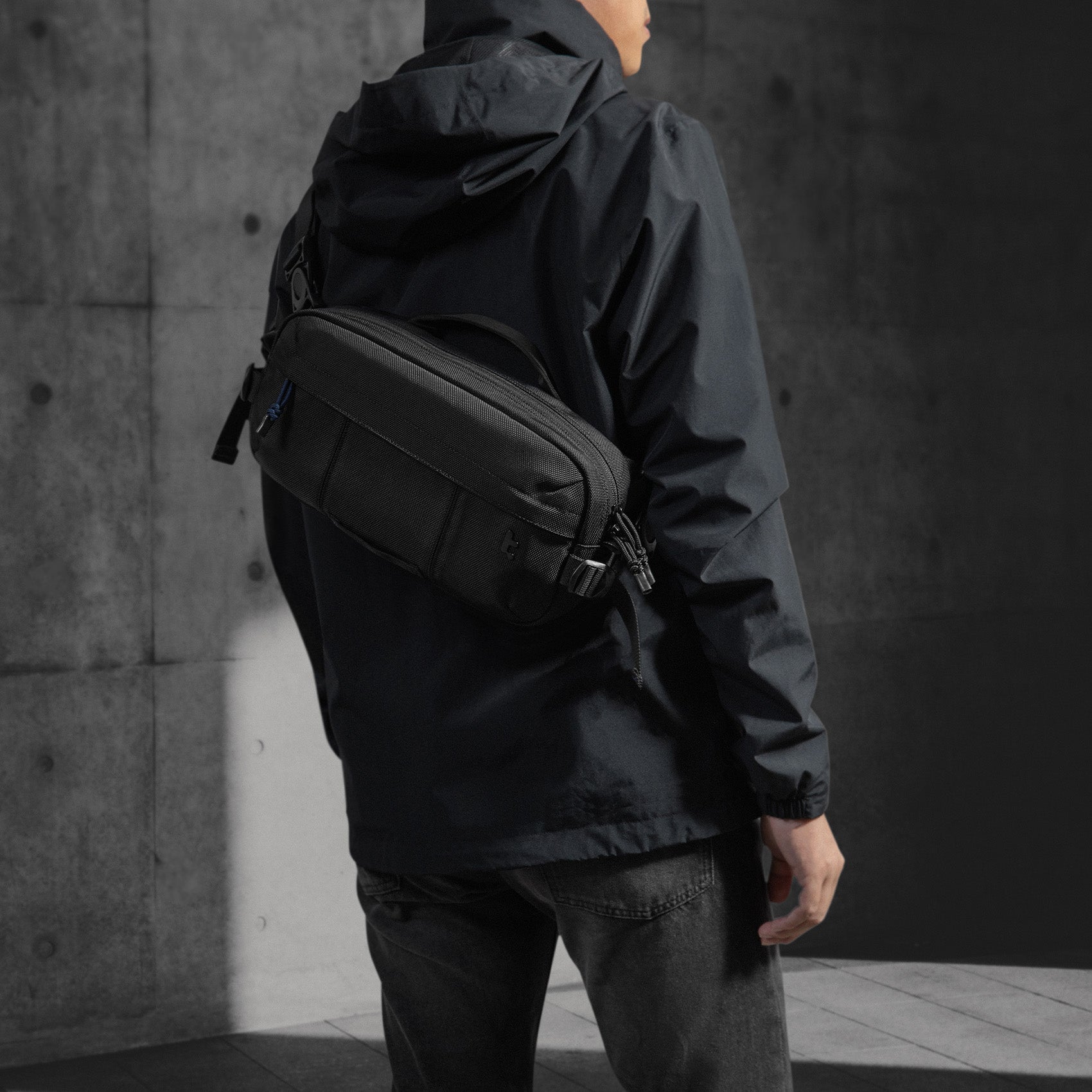 tomtoc Wander Daily Sling Bag Shoulder Bag Men Bag Black