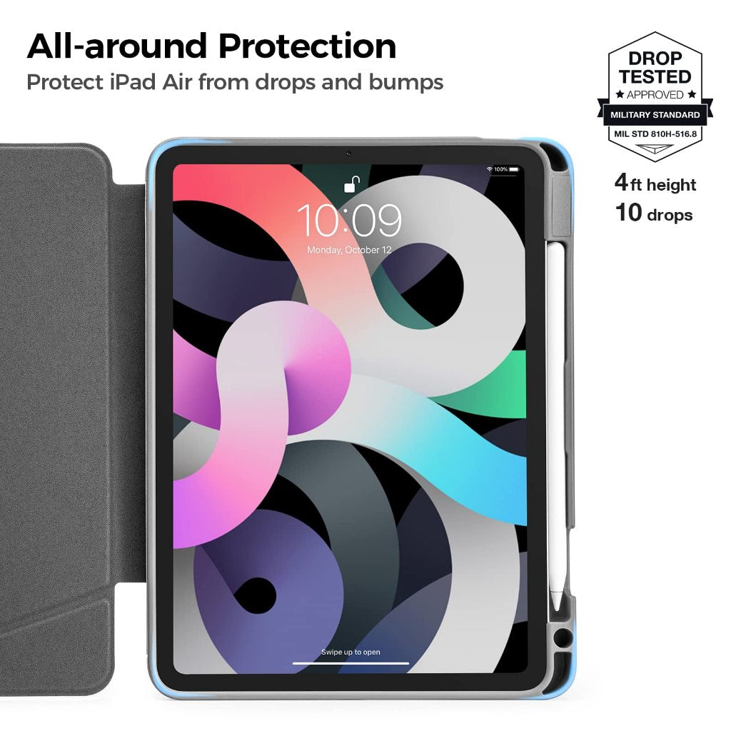 tomtoc 10.9 Inch Protective Smart-Tri Case - Black