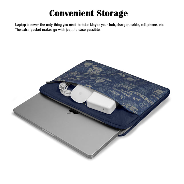 tomtoc OCHM 13 Inch Versatile 360 Protective Laptop Sleeve / MacBook Sleeve - Blue