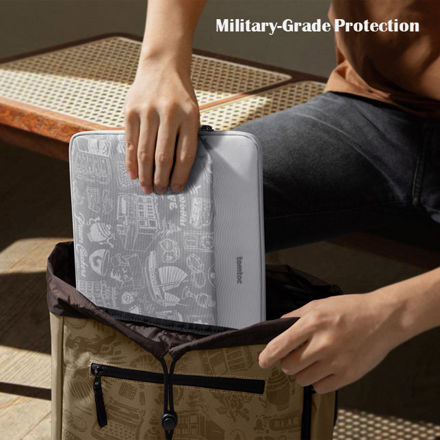 tomtoc OCHM 13 Inch Versatile 360 Protective Laptop Sleeve / MacBook Sleeve - Gray