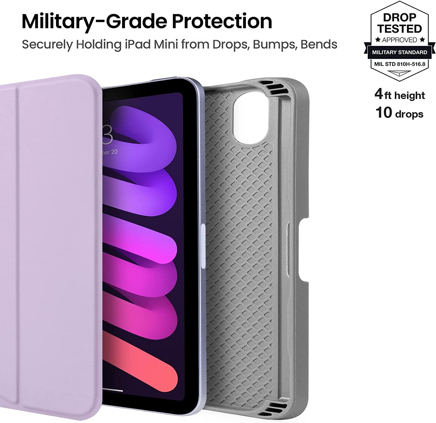 tomtoc Trifold Vertical Case - iPad Mini 6 2021 - Purple