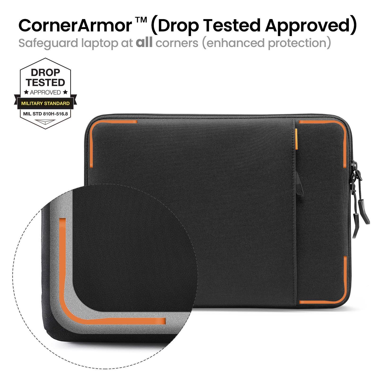 tomtoc 13 Inch Versatile 360 Protective Laptop Sleeve / MacBook Sleeve - Black