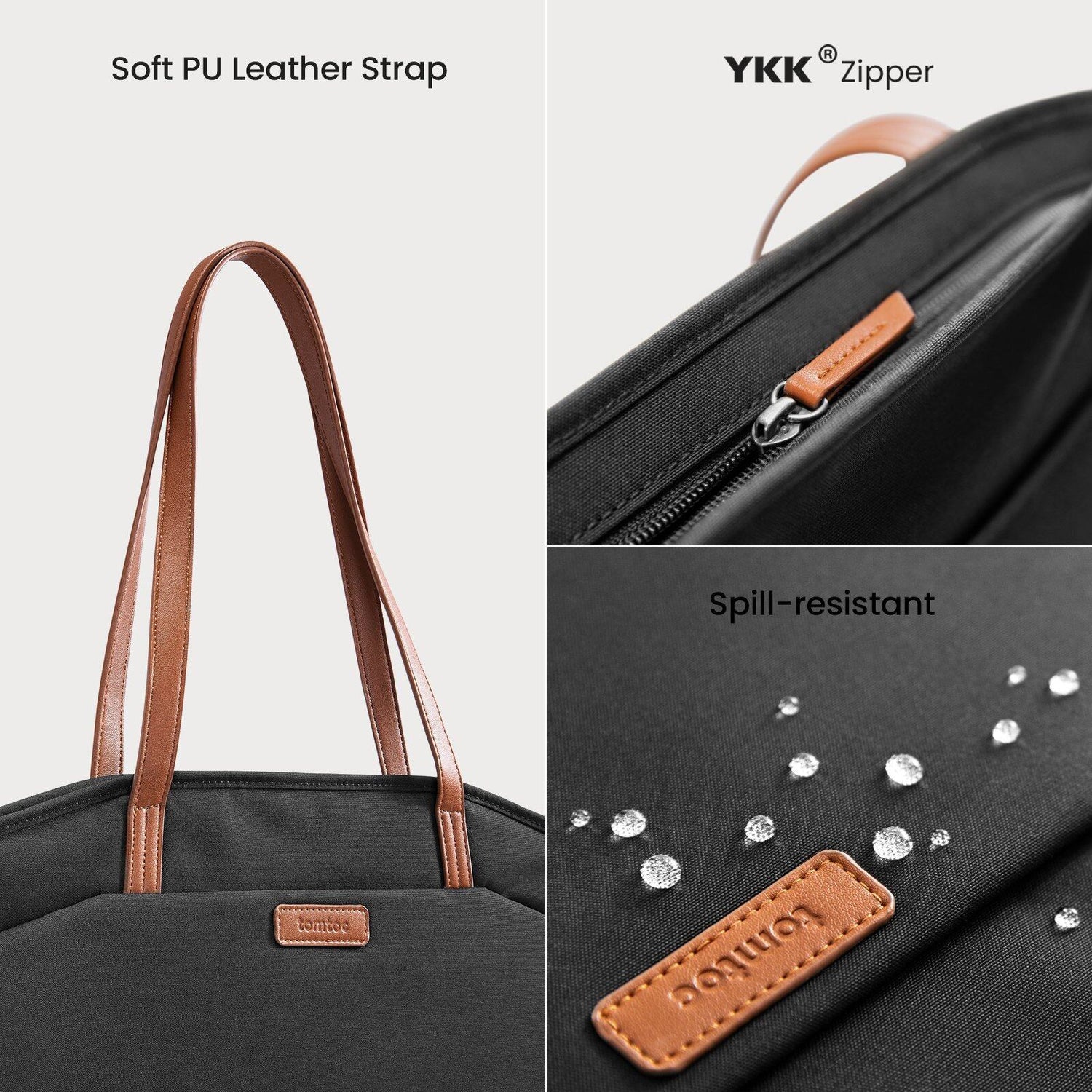 tomtoc 14 Inch Lady Laptop / Tote Bag / Women Bag / Ladies Bag - Black