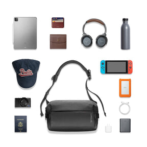 tomtoc 11 Inch Compact Minimalist EDC Sling Bag / Crossbody Bag / Shoulder Bag - Black