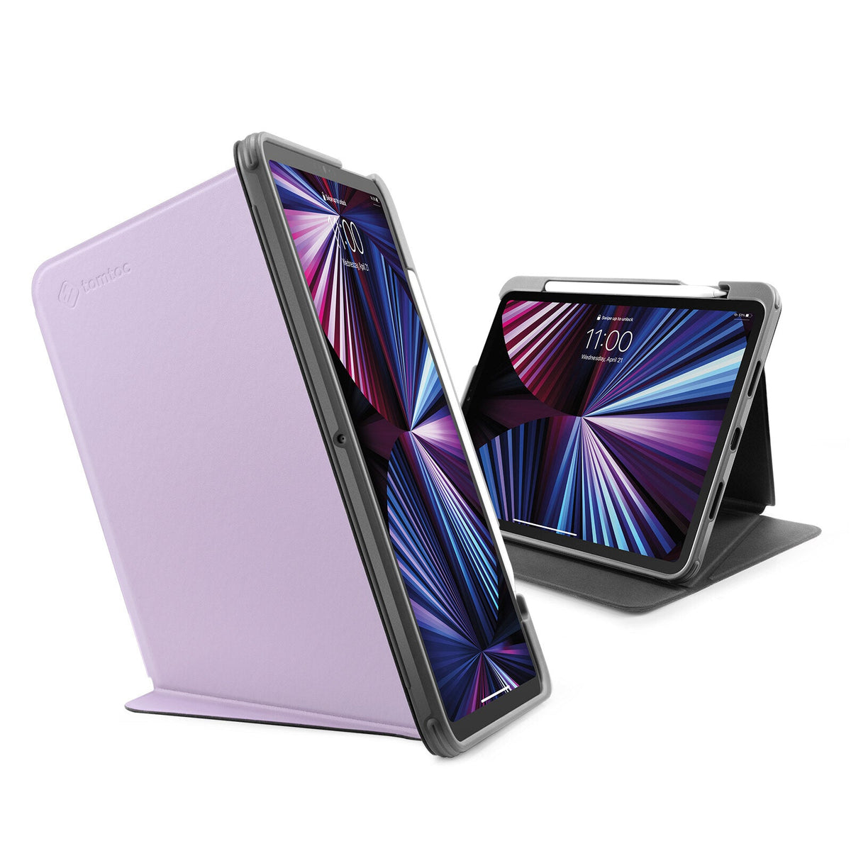 tomtoc 11 Inch Trifold Vertical Case - Purple