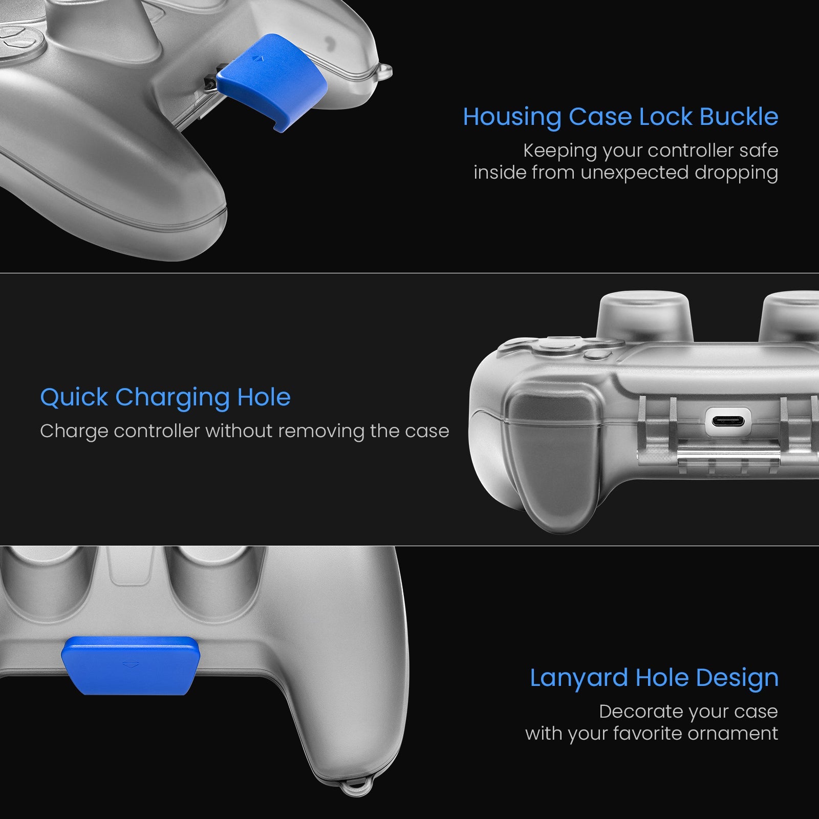 tomtoc PS5 Controller Protective Hard Shell Case - Joystick Protector / Shock-proof / Anti-scratch - Playstation 5