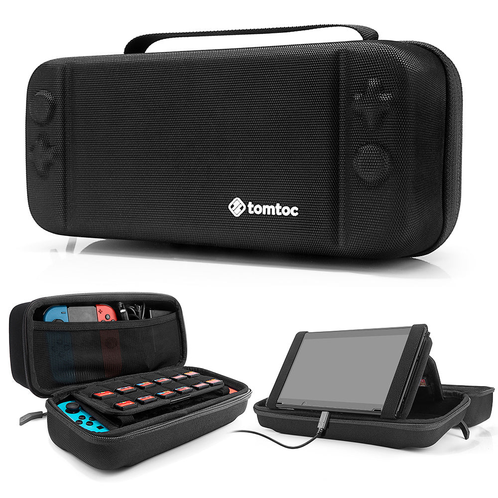 tomtoc Carrying Case Travel Nintendo Switch Case with Pocket - Nintendo Switch / OLED - Black