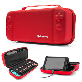 tomtoc Carrying Case Travel Nintendo Switch Case with Pocket - Nintendo Switch / OLED - Red