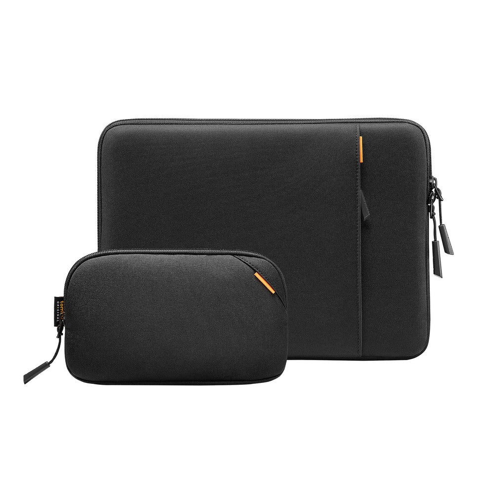 tomtoc 14 Inch Versatile 360 Protective Laptop Sleeve with Pouch - Black