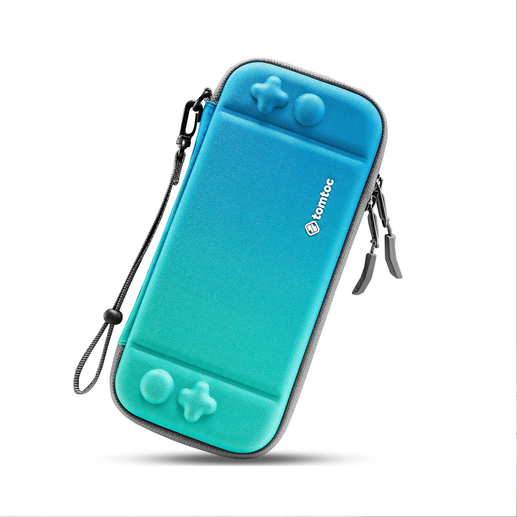 tomtoc Slim Protective Carrying Case with 10 Game Cartridges - Nintendo Switch & OLED Model - Ocean Blue